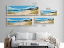 New Chums Beach, New Zealand Panoramic Print, Vacation Gift, New Zealand Wall Art, Beach Painting, Beach Decor, Beach Or Lakehouse Art