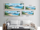 Praia Ilha do Campeche, Brazil Panoramic Print, Vacation Gift, Brazil Wall Art, Beach Painting, Beach Decor, Large Wall Art, Wood Frame Art