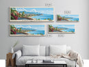Puerto Ángel, Mexico Panoramic Beach Print, Vacation Gift, Mexico Wall Art, Framed Canvas Print, Framed Beach Painting