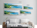 Punta Rucia, Dominican Republic Panoramic Beach Print, Vacation Gift, Dominican Republic Wall Art, Framed Canvas Print, Framed Beach Painting