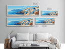 Santorini, Greece Panoramic Print, Vacation Gift, Greece Wall Art, Vacation Wall Art, Vacatation Memories, Beach Decor, Beach Or Lakehouse Art