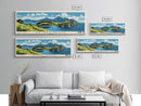 Secret Beach, Belize Panoramic Print, Vacation Gift, Belize Wall Art, Beach Painting, Beach Decor, Beach Or Lakehouse Art