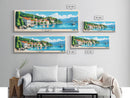 Sipar, Croatia Panoramic Beach Print, Vacation Gift, Croatia Wall Art, Framed Canvas Print, Framed Beach Painting