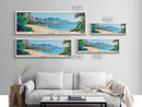 South Bay Beach, Hong Kong Panoramic Beach Print, Vacation Gift, Hong Kong Wall Art, Framed Canvas Print, Framed Beach Painting