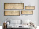 Dallas Panoramic Map Canvas Print, Texas Map Print, Texas Wall Art, Dallas Map Poster, US, Maps, Dallas Maps, Map Gifts, Large Framed Map