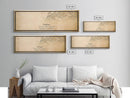 Dubai UAE Panoramic map print poster or framed canvas, Dubai map print poster canvas, Dubai city map print poster canvas, Vintage Travel Art
