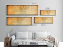 Panoramic Nashville Map Print, Framed Canvas Wall Art, Tennessee Street Map Art, Davidson City Street Road Map Wall Decor Panoramic Art