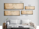 Vintage Panoramic Bali Indonesia City Map Wall Art Canvas Print, Distressed Style Map, Framed Wall Art, Cool Travel Wall Art, Office Art
