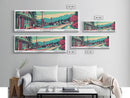 Aurora Colorado Panoramic Travel Poster Canvas Print