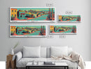 El Paso Texas Panoramic Travel Poster Canvas Print
