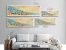 Genoa Italy Travel Art, City Art, Framed Canvas Print or Metal Wall Art, Europe Travel Poster, Panoramic Wall Art, Extra Wide Wall Art