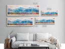 Innsbruck Austria Panoramic Travel Poster, Framed Canvas Print or Metal Wall Art, Travel Art, Home Decor, Panoramic Painting, Midcentury Art