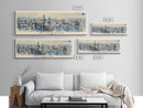 Kostroma Russia Panoramic Travel Poster, Framed Canvas Print or Metal Wall Art, Travel Art, Home Decor, Panoramic Painting, Midcentury Art