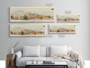 Stara Zagora Bulgaria Wall Art, Panoramic Travel Poster, Panoramic Framed Canvas Print, City Wall Art, Wall Hanging Home Decor, Travel Art