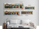 Lahti Finland Panoramic Travel Poster, Framed Canvas Print or Metal Wall Art, Travel Art, Home Decor, Panoramic Painting, Midcentury Art