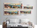Ljubljana Slovenia Wall Art, Panoramic Travel Poster, Panoramic Framed Canvas Print, City Wall Art, Wall Hanging Home Decor, Travel Art