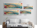 Mersin Turkey Wall Art, Panoramic Travel Poster, Panoramic Framed Canvas Print, City Wall Art, Wall Hanging Home Decor, Travel Art