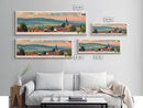 Michalovce Slovakia Travel Art, City Art, Framed Canvas Print or Metal Wall Art, Europe Travel Poster, Panoramic Wall Art, Extra Wide Wall Art
