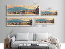 Naples Italy Travel Art, City Art, Framed Canvas Print or Metal Wall Art, Europe Travel Poster, Panoramic Wall Art, Extra Wide Wall Art
