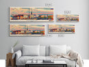 Yakutsk Russia Panoramic Travel Poster, Framed Canvas Print or Metal Wall Art, Travel Art, Home Decor, Panoramic Painting, Midcentury Art