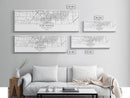 Panoramic Fort Wayne City Map, Indiana Art, Map Print, Minimalist Wall Art, Canvas Art, Housewarming Gift, Street Map Art, Closing Gift
