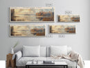 Amadjuak Lake Panoramic Framed Canvas Print, Lake House Decor, Minimalist Art, Travel Poster, Scenic View, Nature Wall Art