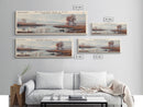 Blackwater Lake Framed Canvas Print, Lake House Decor, Panoramic Scenic View, Travel Poster, Minimalist Art, Lake Painting