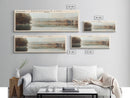 Brookville Lake Indiana Framed Canvas Print, Lake House Decor, Panoramic Wall Art, Travel Poster, Rustic Lake Painting, Nature Art