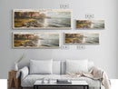 Cayuga Lake New York Framed Canvas Print, Lake House Art, Panoramic Travel Poster, Wide Wall Art, Modern Lake Painting, Home Decor