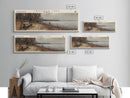 Crooked Lake Michigan Framed Canvas Print, Lake House Art, Panoramic Wall Art, Travel Poster, Minimalist Lake Painting, Home Decor