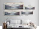 Deep Creek Lake Maryland Framed Canvas Print, Lake House Decor, Panoramic Wall Art, Travel Poster, Modern Lake Painting, Nature Art