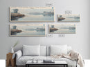 Eau Claire Clearwater Lake East Framed Canvas Print, Lake House Decor, Panoramic Wall Art, Travel Poster, Rustic Lake Painting, Home Decor