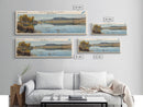 Fenton Lake New Mexico Framed Canvas Print, Lake House Decor, Panoramic Wall Art, Travel Poster, Scenic Lake Painting, Nature Art