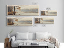 Jordan Lake North Carolina Framed Canvas Print, Lake House Art, Panoramic Travel Poster, Wall Art, Stunning Lake Painting, Home Decor