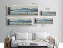 Lake Ashmere Massachusetts Framed Canvas Print, Panoramic Lake House Decor, Wall Art, Travel Poster, Captivating Lake Painting, Nature Art