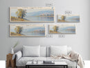 Lake Cleveland Idaho Framed Canvas Print, Lake House Decor, Panoramic Wall Art, Travel Poster, Stunning Lake Painting, Home Art