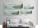 Lake Maloya New Mexico Framed Canvas Print, Lake House Decor, Panoramic Wall Art, Travel Poster, Serene Lake Painting, Contemporary Art
