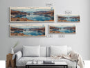 Lake Mead Framed Canvas Print, Lake House Decor, Panoramic Wall Art, Travel Poster, Serene Landscape Painting, Living Room Decor