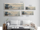 Lake Moultrie South Carolina Framed Canvas Print, Lake House Decor, Panoramic Wall Art, Travel Poster, Serene Landscape Painting, Bedroom Decor