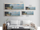 Lake Nokomis Minneapolis Framed Canvas Print, Lake House Decor, Panoramic Wall Art, Travel Poster, Serene Landscape Painting, Modern Art
