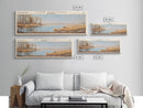 Lake Oologah Oklahoma Framed Canvas Print, Lake House Decor, Panoramic Wall Art, Travel Poster, Serene Landscape Painting, Bedroom Decor