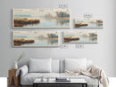 Lake Santa Fe, Boho Art, Stunning Landscape, Travel Poster Art, Wall Art, Home Decor, Nature Scene, Lake Painting, Minimalist Art, Bedroom Decor, Travel Print, Framed Canvas Print, Lake House Decor, Panoramic Print