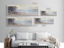 Lake Strom Thurmond South Carolina Framed Canvas Print, Lake House Decor, Panoramic Wall Art, Travel Poster, Serene Landscape Painting, Bedroom Decor