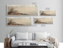 Lake Tewaukon North Dakota Framed Canvas Print, Lake House Decor, Panoramic Wall Art, Travel Poster, Scenic Landscape Painting, Contemporary Art