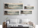 Lake Washington Framed Canvas Print, Lake House Decor, Panoramic Wall Art, Travel Poster, Scenic Landscape Painting, Bedroom Decor