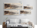 Lake Wentworth New Hampshire Framed Canvas Print, Lake House Decor, Panoramic Wall Art, Travel Poster, Scenic Landscape Painting, Rustic Art