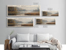 Lake Winchester Connecticut Framed Canvas Print, Lake House Decor, Panoramic Wall Art, Travel Poster, Landscape Painting, Contemporary Art