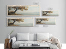 Lake Winnebago Framed Canvas Print, Lake House Decor, Panoramic Wall Art, Travel Poster, Beautiful Landscape Painting, Living Room Decor