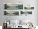 Lake Zoar Connecticut Framed Canvas Print, Lake House Decor, Panoramic Wall Art, Travel Poster, Landscape Painting, Living Room Decor