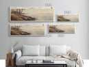 Mille Lacs Lake Framed Canvas Print, Lake House Decor, Panoramic Wall Art, Travel Poster, Landscape Painting, Contemporary Art